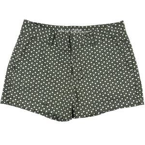Khakis by Gap Shorts Green White Geometric Flower Floral City 3” Cotton Spandex